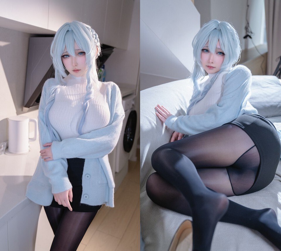 写真 cosplay 樱梨梨刻晴秘书