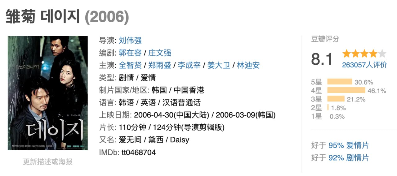 雏菊(导演剪辑版).2006.国韩双语.DVDRip.x264