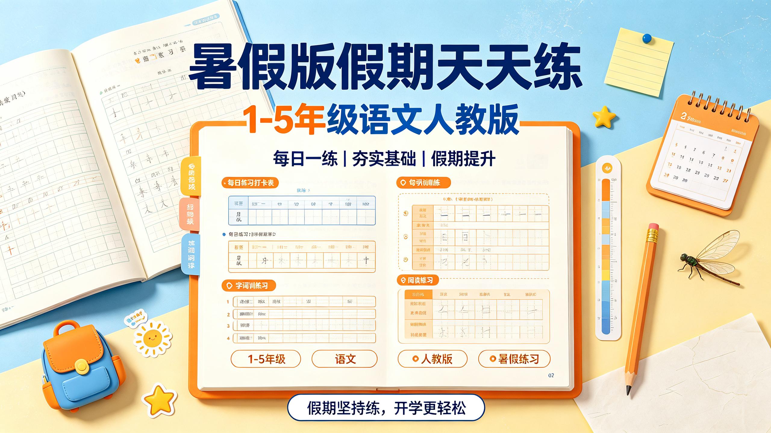 暑假版假期天天练1-5年级语文人教版