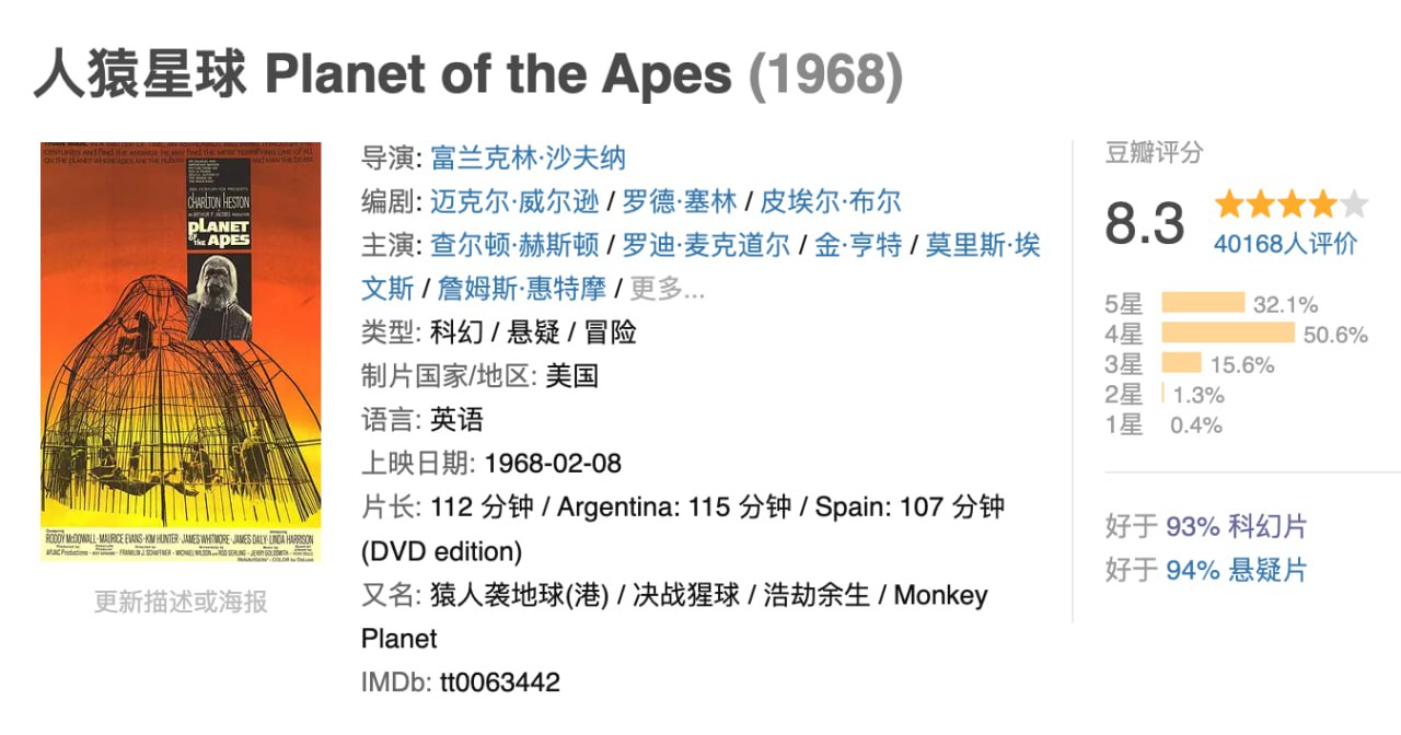 旧版人猿星球1-5部合集 中字