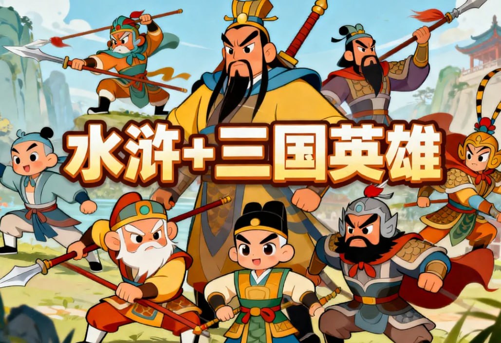 水浒+三国英雄动画，忠义江湖与智勇传奇