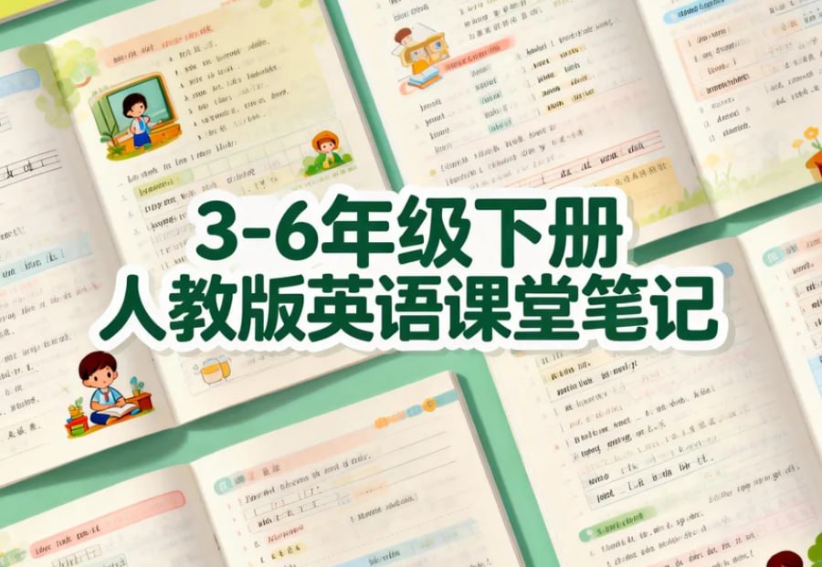 3-6年级下册，26春人教版英语课堂笔记