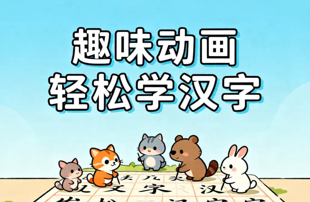 趣味动画轻松学汉字，幼小衔接必备识字课