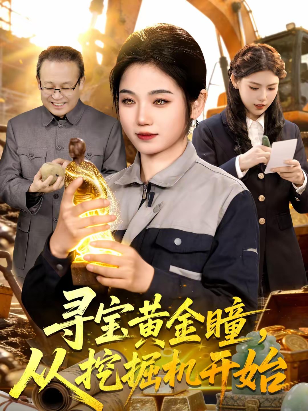 寻宝黄金瞳从挖掘机开始 (102集) 大飞&攸灵 | 短剧
