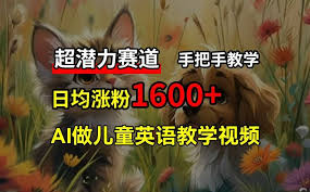 超潜力赛道，免费AI做儿童英语教学视频