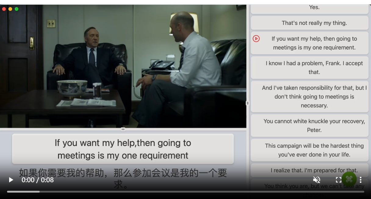DashPlayer 一款专为英语学习者打造的视频播放器