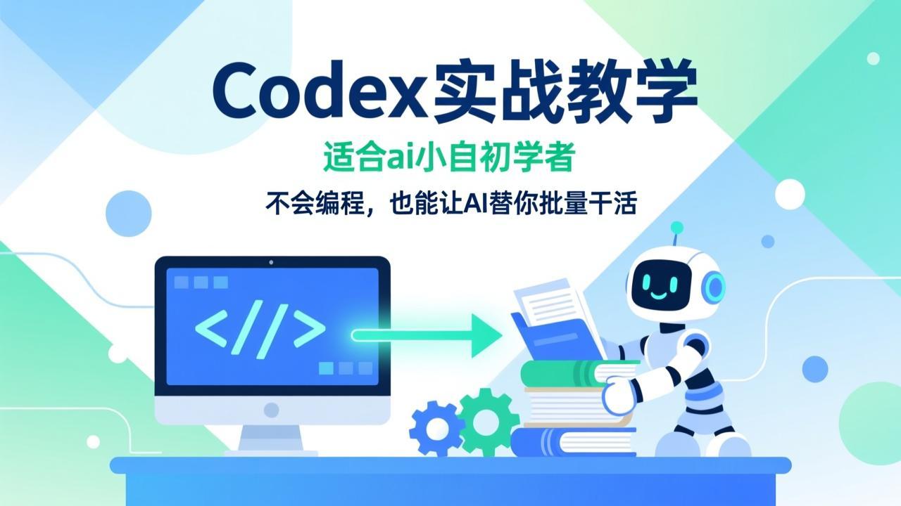 Codex实战教学，适合ai小白初学者，不会编程，也能让AI替你批量干活