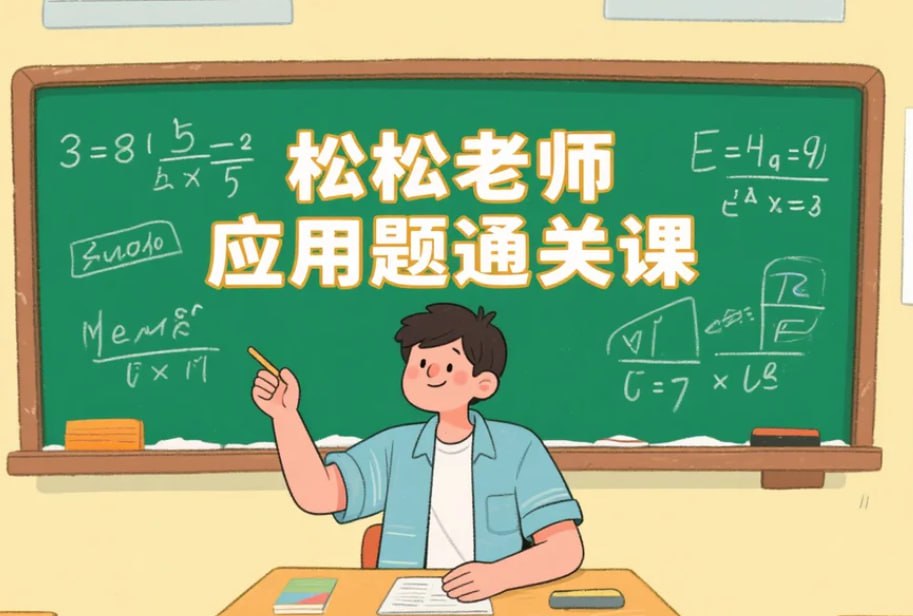 松松老师应用题通关课，小学阶段系统解题思维训练