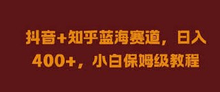 抖音 知乎蓝海赛道，日入几张，小白保姆级教程