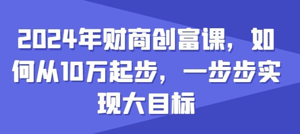张萌财商创富课