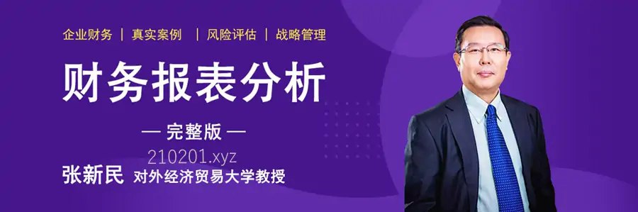 张新民企业财务报表分析公开课8集视频频+word课件