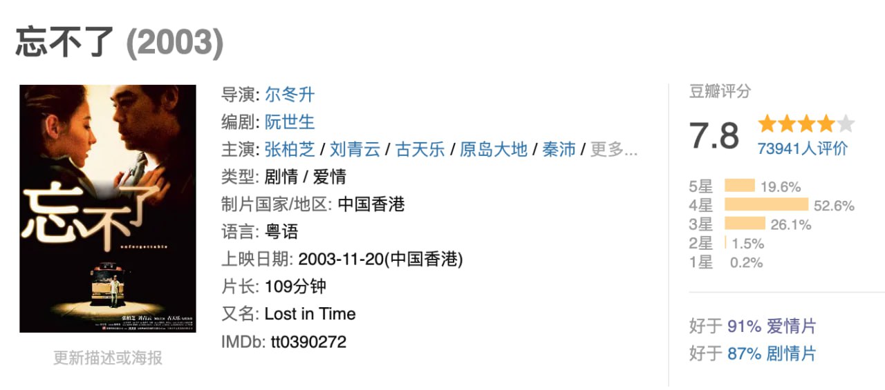 忘不了.2003.1080P.国粤双语中字