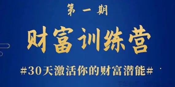 晚情财富训练营30天激活你的财富潜能课程