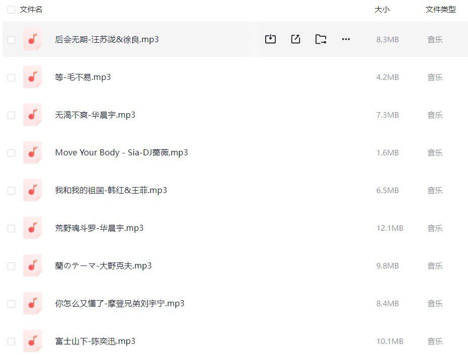 网易云评论超10W+的歌曲合集800多首