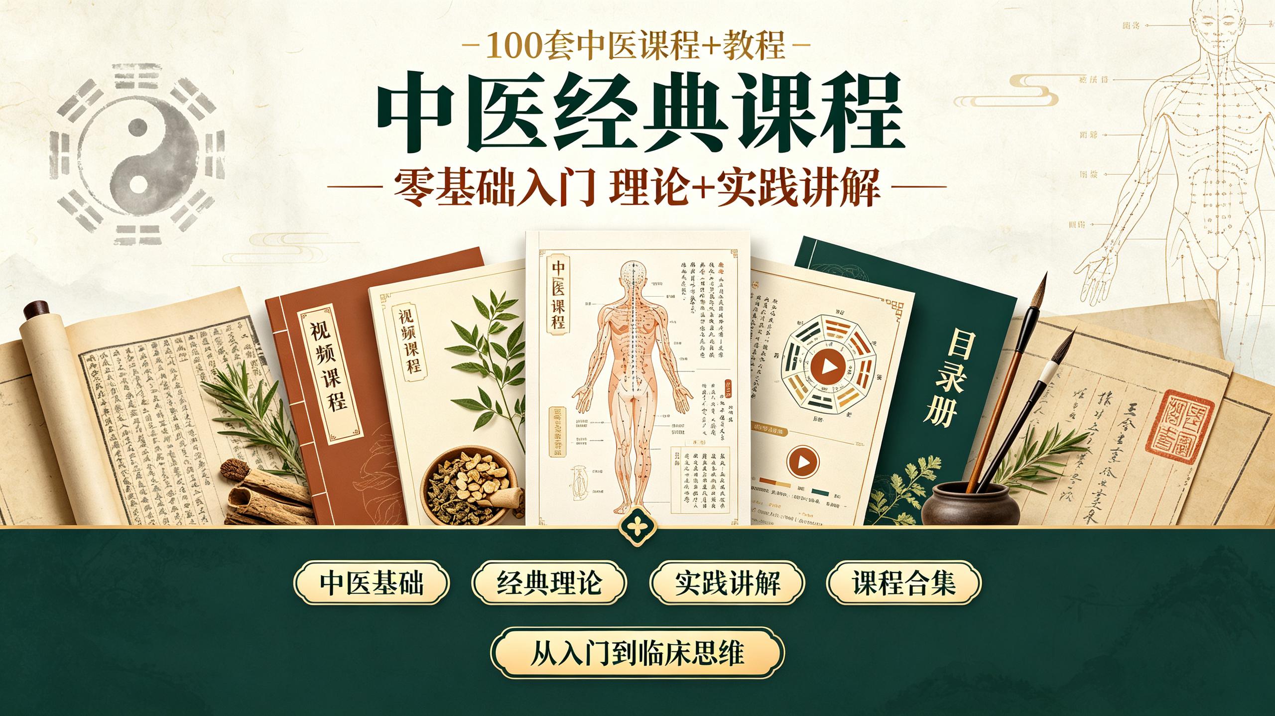 中医经典课程  中医经典（零基础入门 理论+实践讲解）