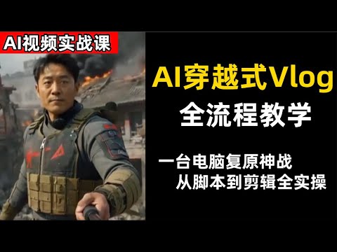 AI穿越Vlog全流程教学：爆款视频+账号变现一条龙搞定
