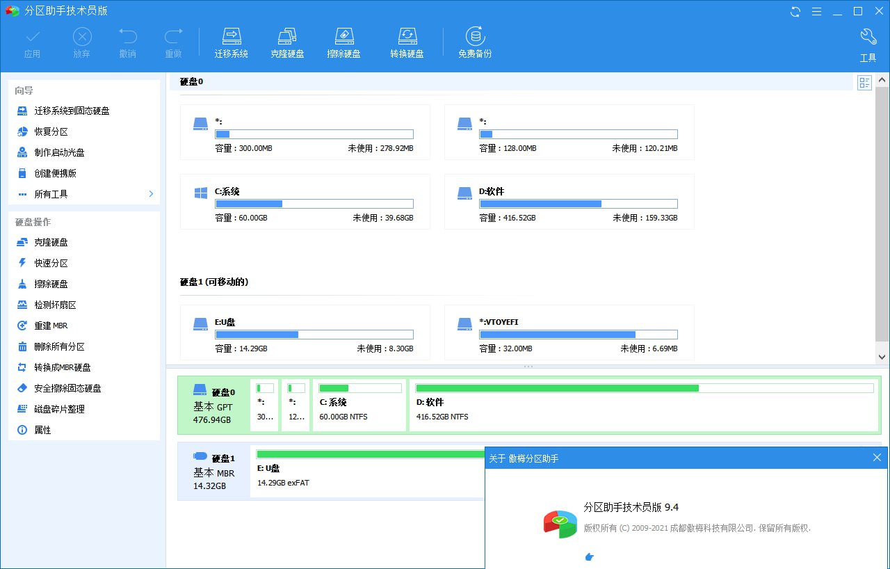 分区助手技术员v10.8.2 电脑版 特别版