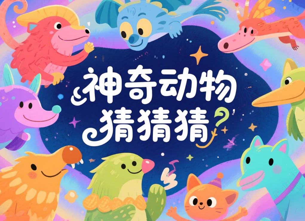 儿童自然科普动画神奇动物猜猜猜，趣味互动认知野生动物